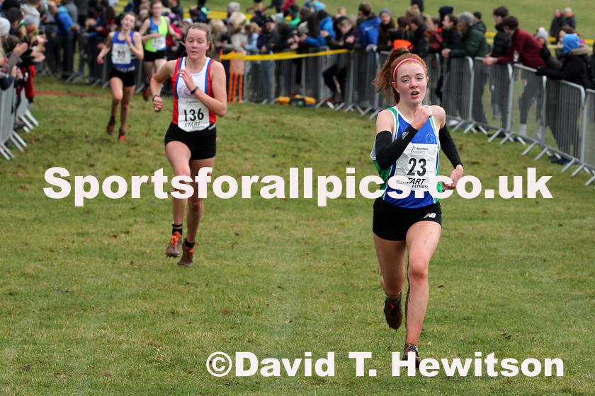 Womens under-17 Northern Cross Country Champs., Camp Hill Estate, Kirklington.  Photo: David T. Hewitson/Sports for All Pics